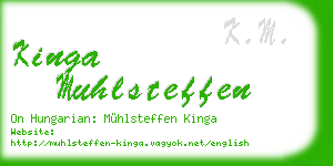 kinga muhlsteffen business card